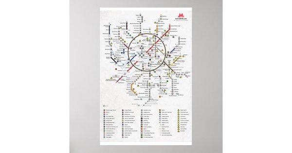 Карта Московского метро Артемий Лебедев