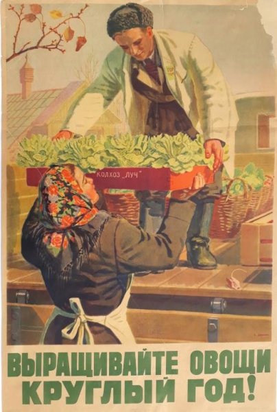 Советские плакаты сельское хозяйство овощи