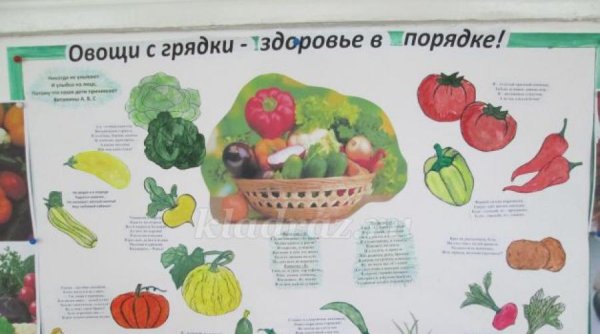 Овощи и фрукты полезные плакат