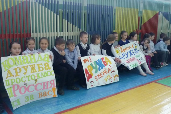 Плакат болельщика в школе Веселые старты