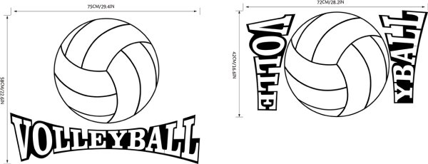 Волейбол чб надпись