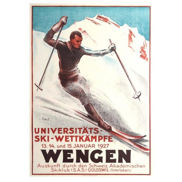 Советские плакаты про лыжный спорт