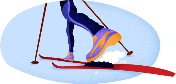 Советский плакат лыжник