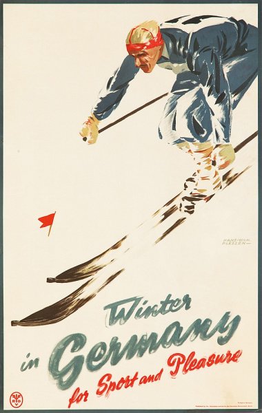 Лыжник плакат
