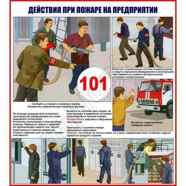 Действия при пожаре на предприятии
