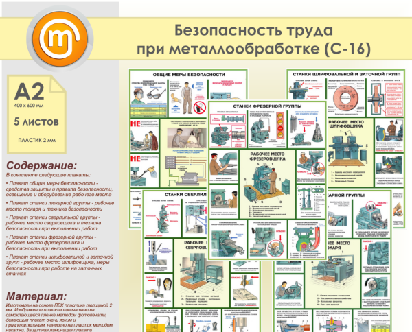 Плакаты по охране труда для токаря