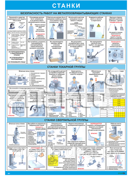 Плакат техника безопасности при обработке металла