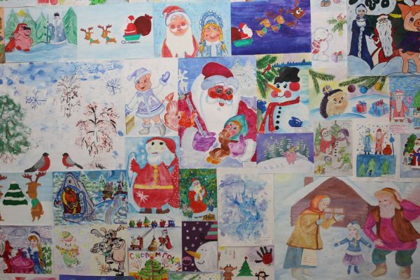 Плакат Деда Мороза своими руками