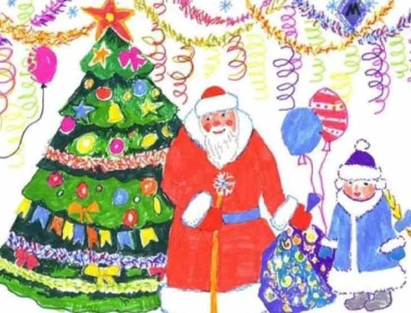 День рождения Деда Мороза рисунок