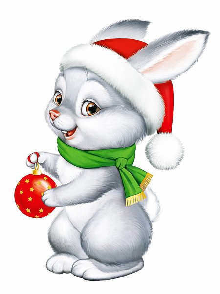 Новогодний заяц рисунок