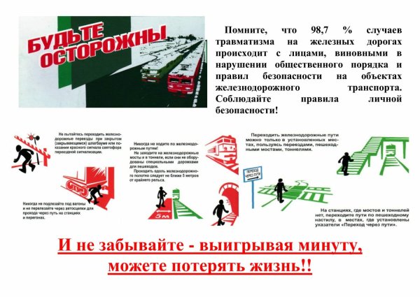 Безопвсность нажелезнгй допоге