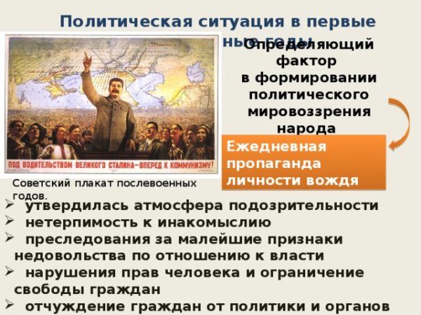 Плакат Сталина под водительством его цели