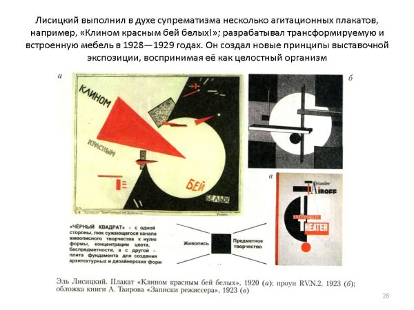 Эль Лисицкий клином красным Бей белых