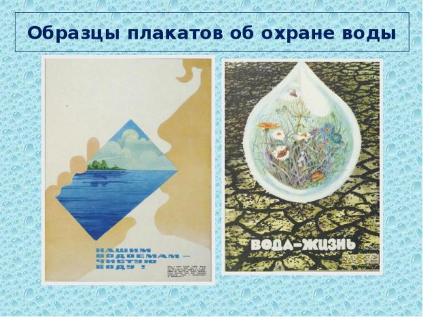 Рисунок на тему охрана воды
