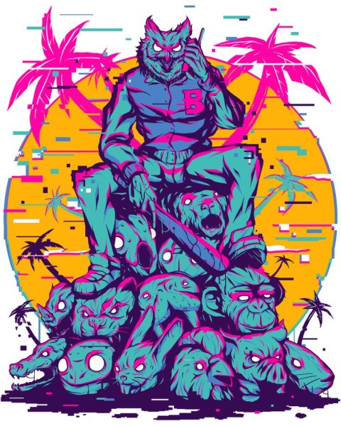 Хотлайн Майами Постер