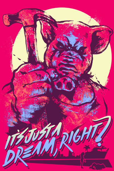 Борода Хотлайн Майами Постер