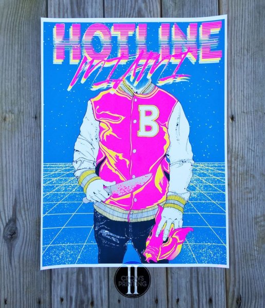 Постер Хотлайн Майами 1