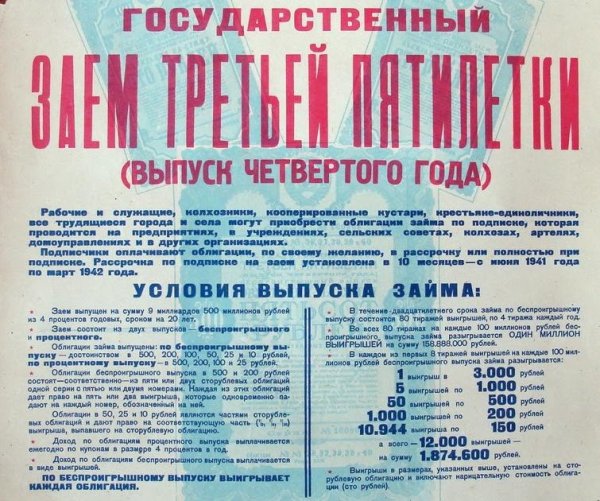 Плакат гос заем 3 пятилетка