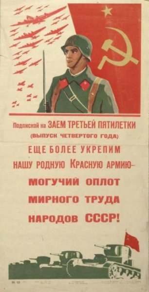 Заем третий Пятилетки выпуск четвертого года плакат