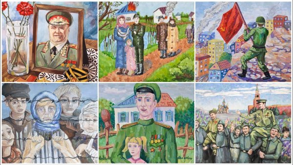 Новогодний плакат гуашью