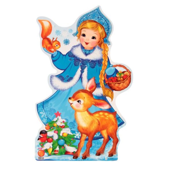 Вырубной плакат девочка зима