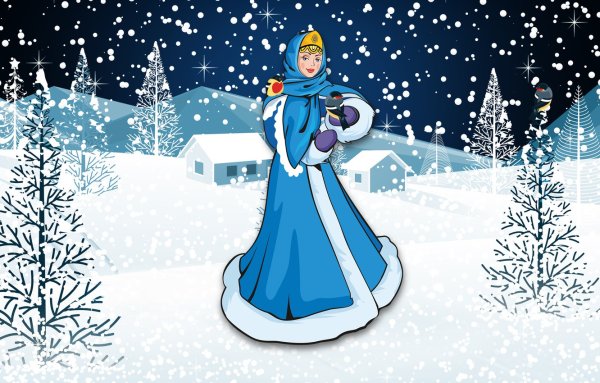 Плакат вырубной зима для детского сада