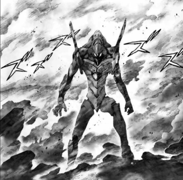 Евангелион ева 01 черно белый