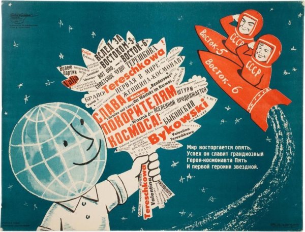 Космонавт Советский плакат
