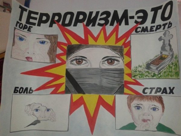 Детские рисунки Антитеррор