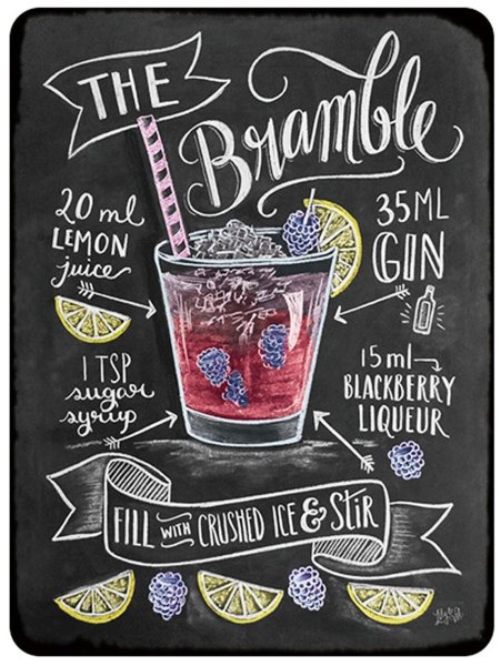 Коктейли на меловой доске