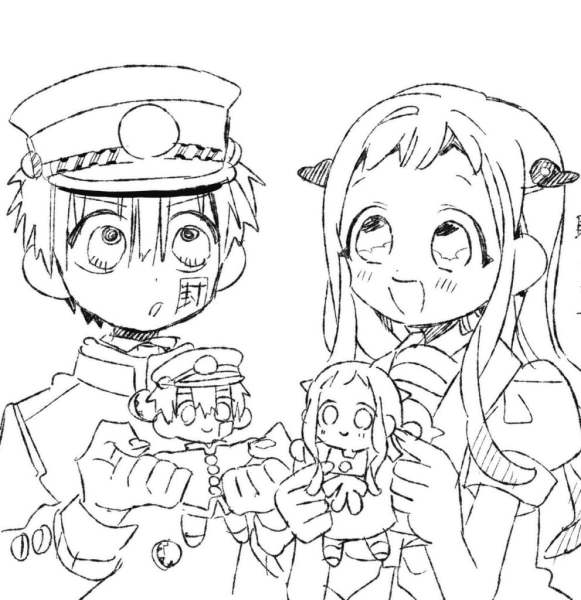 Раскраски аниме туалетный мальчик Ханако кун