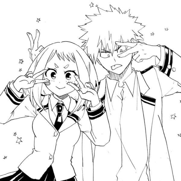 Моя геройская Академия раскраска Урарака