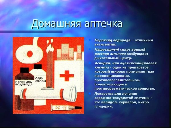 Домашняя аптечка химия