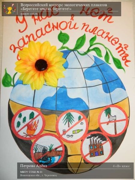 Плакат береги землю