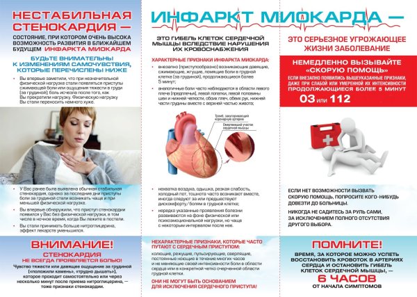 Инфаркт миокарда буклет реабилитация