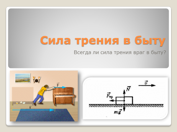 Сила трения 7 класс физика формула