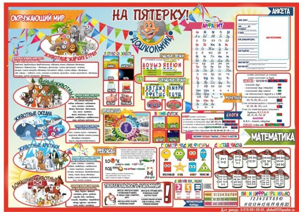 Плакаты для дошкольников