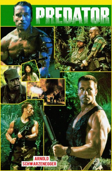 Плакат хищник 1987 с Арнольдом Шварценеггером