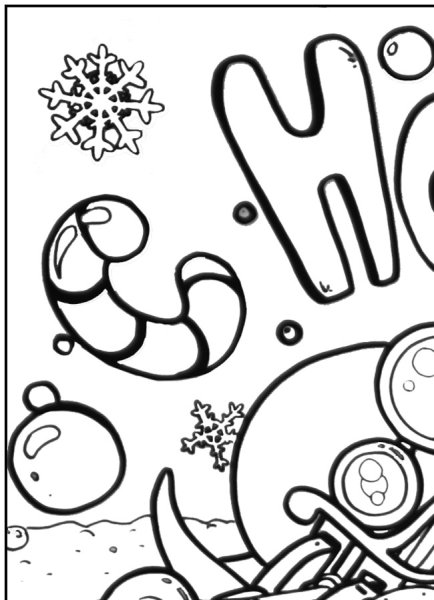 Раскраска "с новым годом"