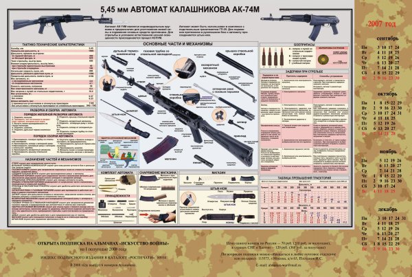 Автомат Калашникова АК 74 стенд