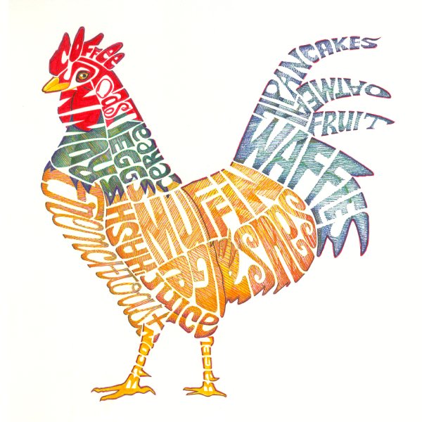 Постер с петухом