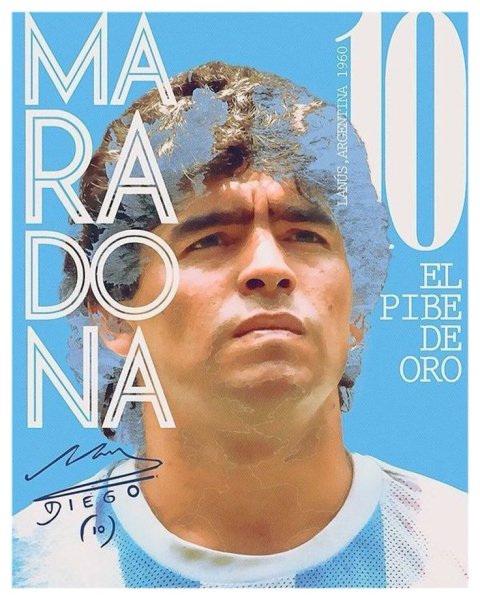 Марадона плакат