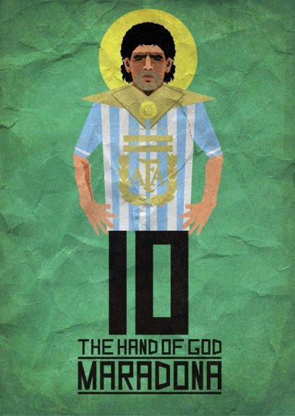 Диего Марадона арт в Барселоне