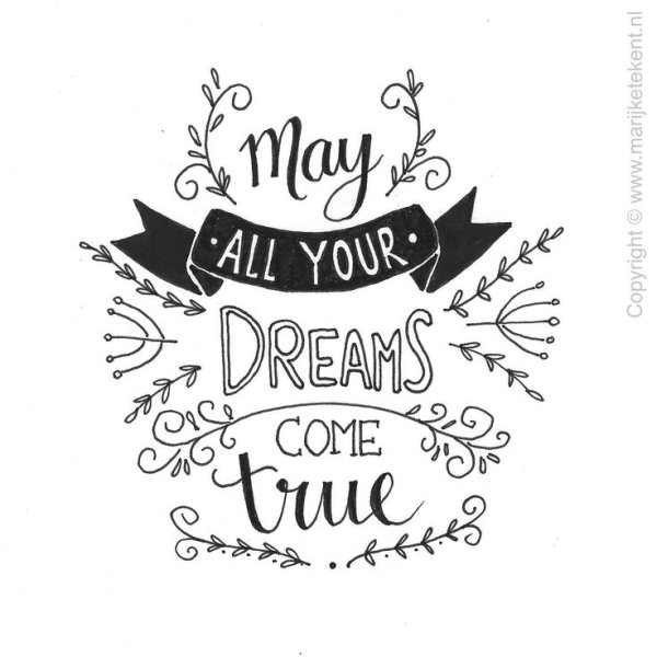 Мотивирующие надписи леттеринг