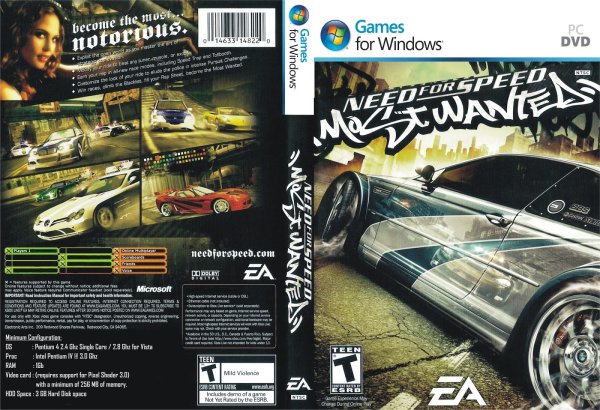 Обложка need for Speed most wanted 2005 PS 2