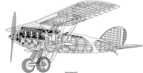 Постер чертеж самолета