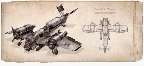 Дизельпанк Кейта Томпсона вертолёт