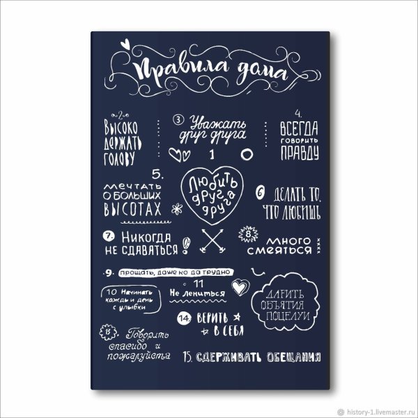 Постер " правила дома"