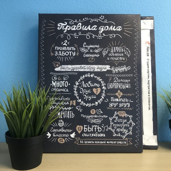 Правила дома табличка