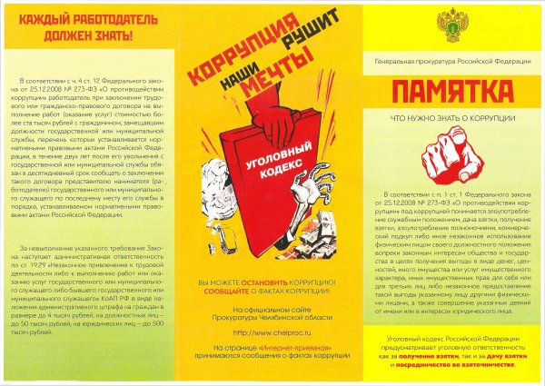 Антикоррупционная памятка